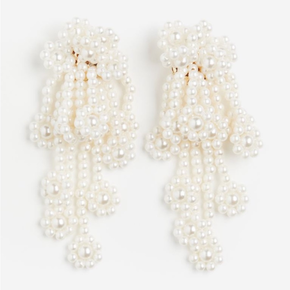 H&M Beaded Pearl Earrings Bridal